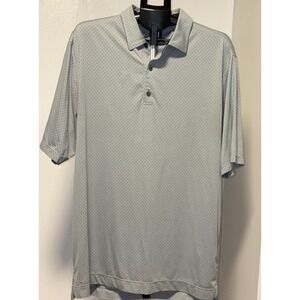 Foot Joy Polo Shirt XL Gray Polka Dot Short Sleeve Collared Performance Golf